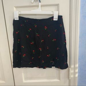 Pacsun Cherry Black Miniskirt Small
